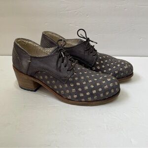 Felmini Portugal Gray Heeled Women's Oxfords